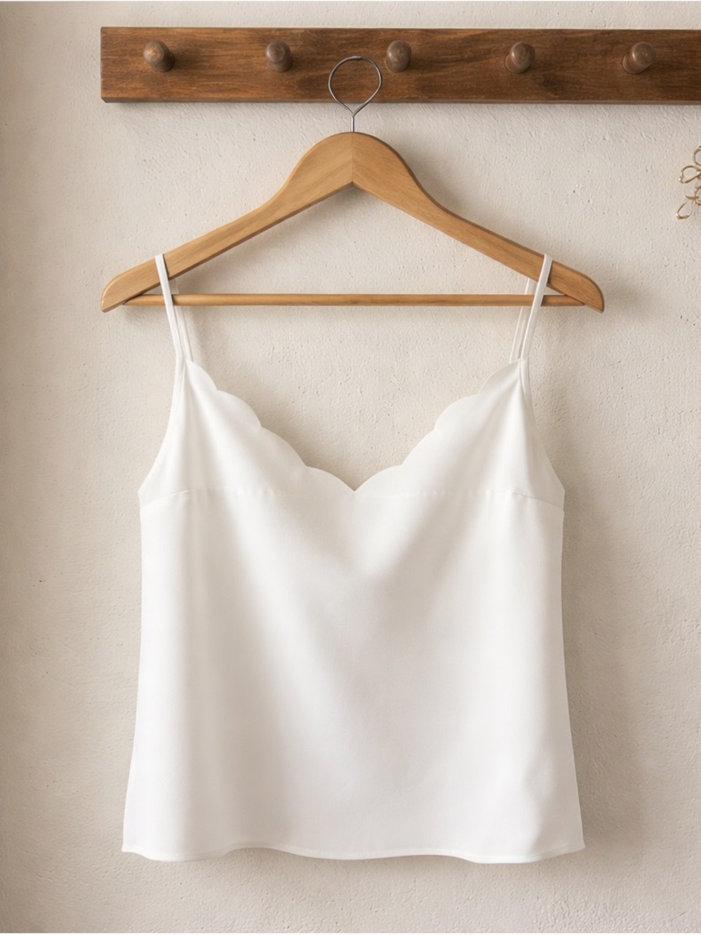 Ted Baker Scallop Edge White Cami Tank Top